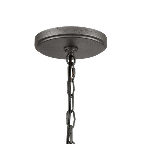 Elk North Shore 24 Inch Wide 3 Light Outdoor Pendant in Iron Model: 69652/3