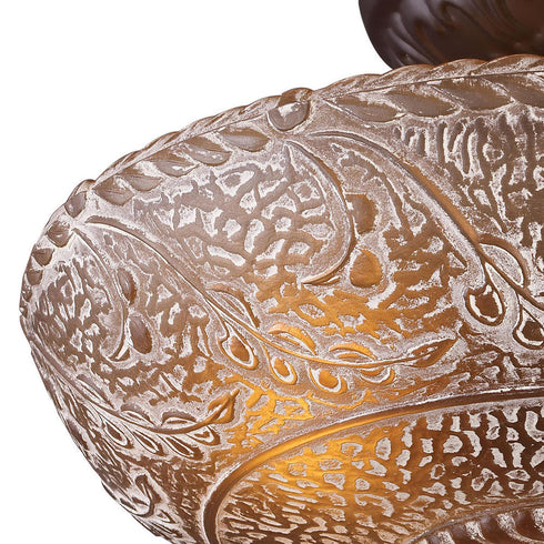 Elk Norwich SEMI FLUSH MOUNT in Oiled Bronze Finish Model: 66191-3