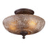Elk Norwich SEMI FLUSH MOUNT in Oiled Bronze Finish Model: 66191-3