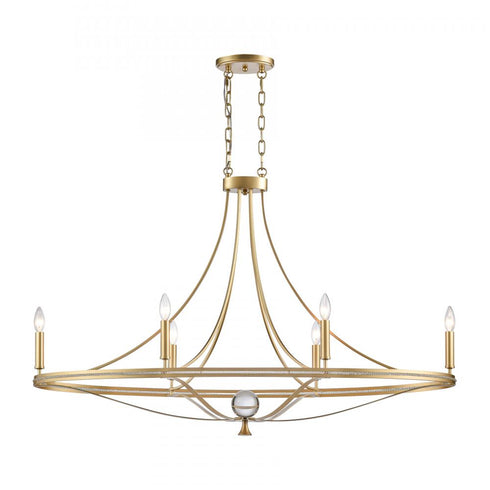 Elk Noura 46.5'' Wide 6 Light Linear Chandelier Model: 69486/6