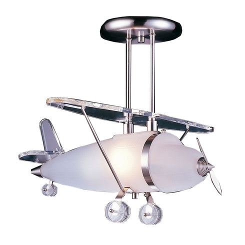 Elk Novelty SEMI FLUSH MOUNT in Satin Nickel Finish Model: 5051/1