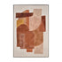Elk Ochre Abstract Ochre Framed Abstract Wall Art in Rust Finish Model: S0016-11340