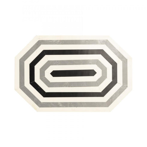 Elk Octagonal Striped Box Set of 2 in White (2 pack) (2 pack) Model: H0807-9768/S2
