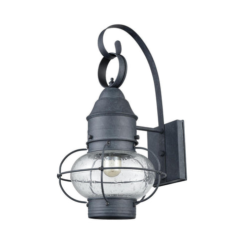 Elk Onion EXTERIOR WALL SCONCE in Aged Zinc Finish Model: 57171/1