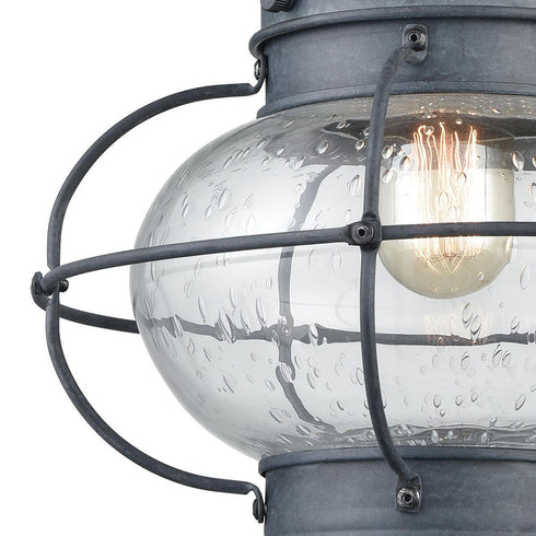 Elk Onion EXTERIOR WALL SCONCE in Aged Zinc Finish Model: 57171/1