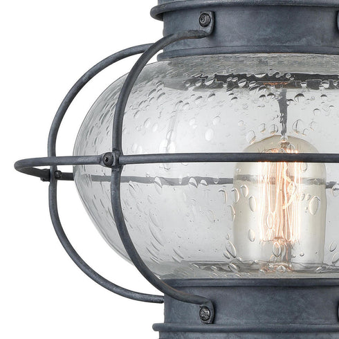 Elk Onion POST MOUNT in Aged Zinc Finish Model: 57172/1