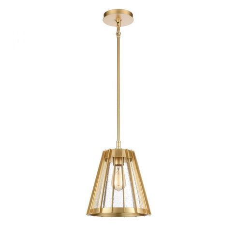 Elk Open Louvers 10 Inch Wide 1 Light Pendant in Champagne Gold Model: 82105/1