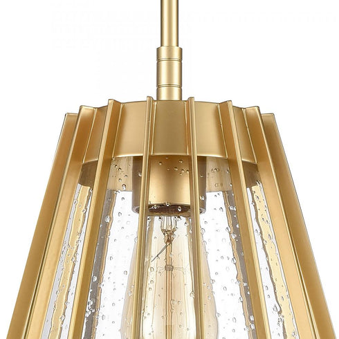 Elk Open Louvers 10 Inch Wide 1 Light Pendant in Champagne Gold Model: 82105/1