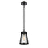 Elk Open Louvers 6.75 Inch Wide 1 Light Mini Pendant in Matte Black Model: 82114/1