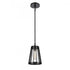 Elk Open Louvers 6.75 Inch Wide 1 Light Mini Pendant in Matte Black Model: 82114/1