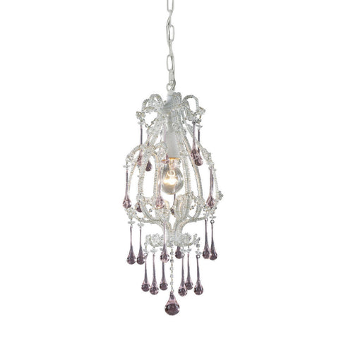 Elk Opulence 1 Light MINI PENDANT in Antique White Finish Model: 12003/1RS