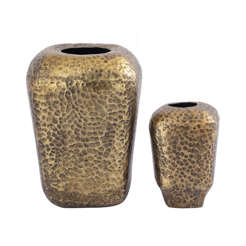 Elk Organic Vase Set of 2 in Aged Brass Finish Model: H0897-10531/S2