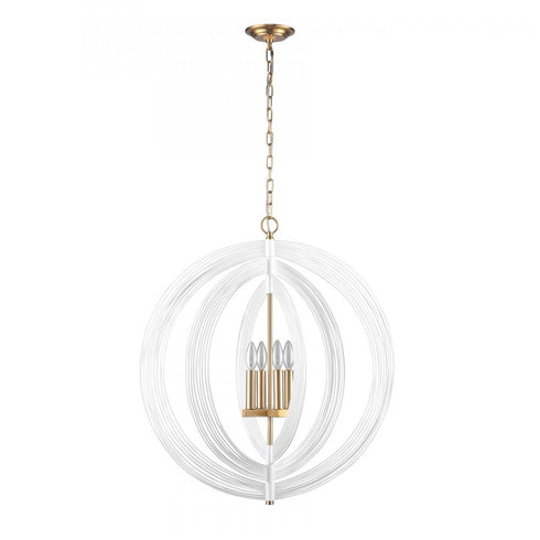 Elk Orme 27 Inch Wide 4 Light Pendant in White Model: H0018-10357