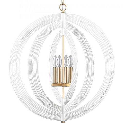 Elk Orme 27 Inch Wide 4 Light Pendant in White Model: H0018-10357
