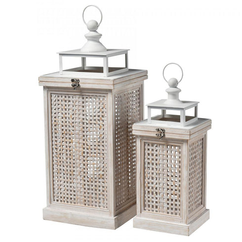 Elk Paley Lantern Set of 2 in Weathered White Model: S0037-11303/S2