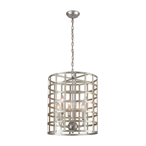 Elk Panjandrum 4 Light CHANDELIER in Silver Leaf Finish Model: D4126