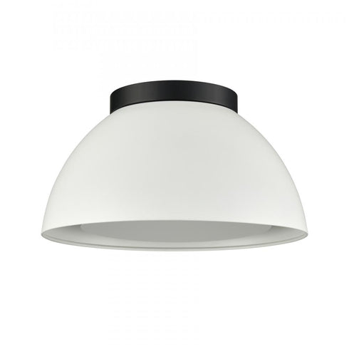 Elk Pelham 10 Inch Wide 2 Light Flush Mount Matte Black with Matte White Model: 52303/2