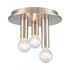 Elk Pepper 8 Inch Wide 3 Light Flush Mount in Brushed Nickel Model: EC89843/3