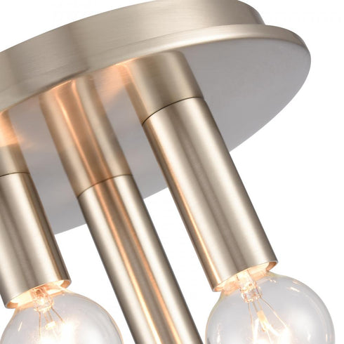 Elk Pepper 8 Inch Wide 3 Light Flush Mount in Brushed Nickel Model: EC89843/3