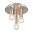 Elk Pepper 8 Inch Wide 3 Light Flush Mount in Brushed Nickel Model: EC89843/3