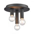 Elk Pepper 8 Inch Wide 3 Light Flush Mount in Matte Black Model: EC89833/3
