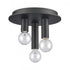 Elk Pepper 8 Inch Wide 3 Light Flush Mount in Matte Black Model: EC89833/3