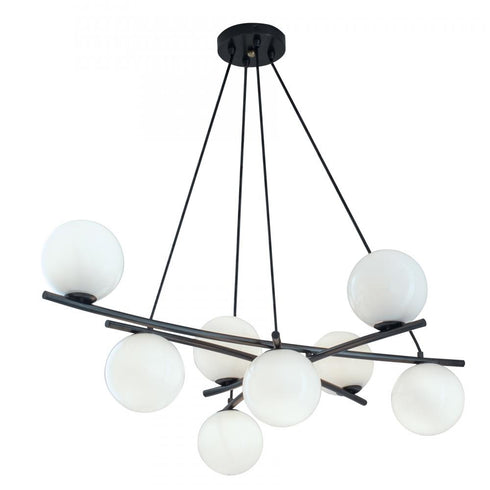 Elk_discontinued Perch 41.25 Inch Wide 8 Light Chandelier in Acid Dipped Black Model: 9680-ADB-OP