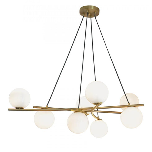 Elk_discontinued Perch 41.25 Inch Wide 8 Light Chandelier in Acid Dipped Black Model: 9680-ADB-OP