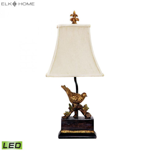 Elk Perching Robin 21 Inch High 1 Light Table Lamp in Antique Black Includes LED Bulb Model: 91-171-LED