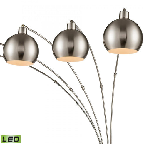 Elk Peterborough 85.5 Inch High 5 Light Floor Lamp in Polished Nickel Includes LED Bulbs Model: 77102-LED