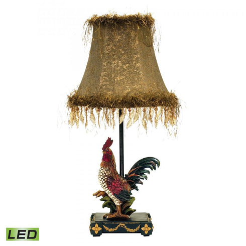 Elk Petite Rooster 19 Inch High 1 Light Table Lamp in Multicolor Includes LED Bulb Model: 7-208-LED
