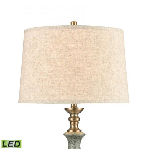 Elk Port Ewen 33 Inch High 1 Light Table Lamp in Blue Includes LED Bulb Model: 77183-LED