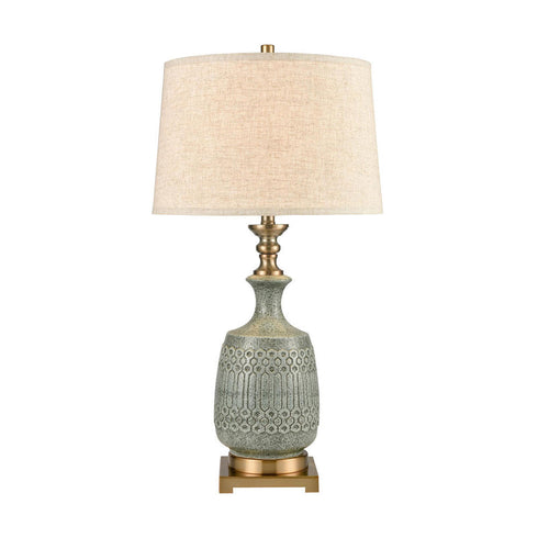 Elk Port Ewen Ceramic Table lamp in Blue Finish Model: 77183