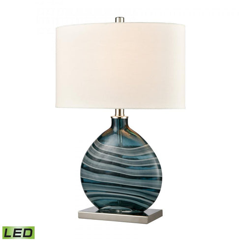 Elk Portview 22 Inch High 1 Light Table Lamp in Teal Includes LED Bulb Model: H0019-8555-LED
