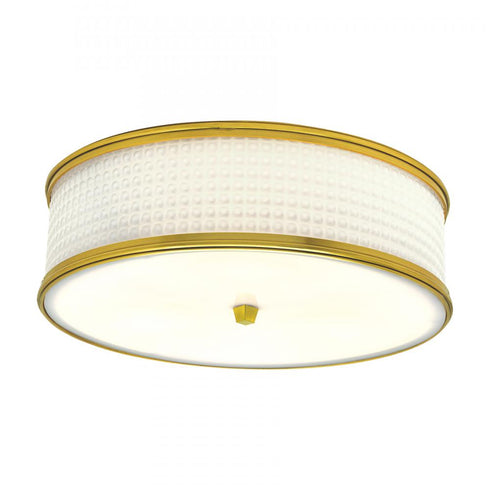 Elk Prism 16.75 Inch Wide 3 Light Flush Mount in Polished Nickel Model: 5665-PN-WG