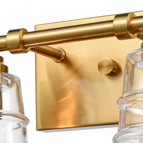 Elk Pulsate 13 Inch Wide 2 Light Vanity Light in Satin Brass Model: 67971/2