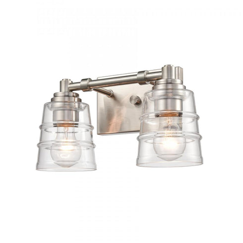 Elk Pulsate 13 Inch Wide 2 Light Vanity Light in Satin Nickel Model: 67961/2