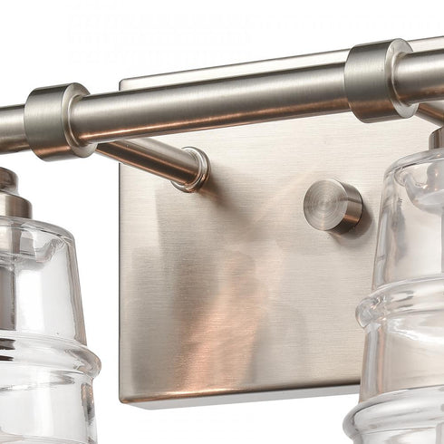 Elk Pulsate 13 Inch Wide 2 Light Vanity Light in Satin Nickel Model: 67961/2