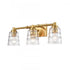 Elk Pulsate 21.5 Inch Wide 3 Light Vanity Light in Satin Brass Model: 67972/3