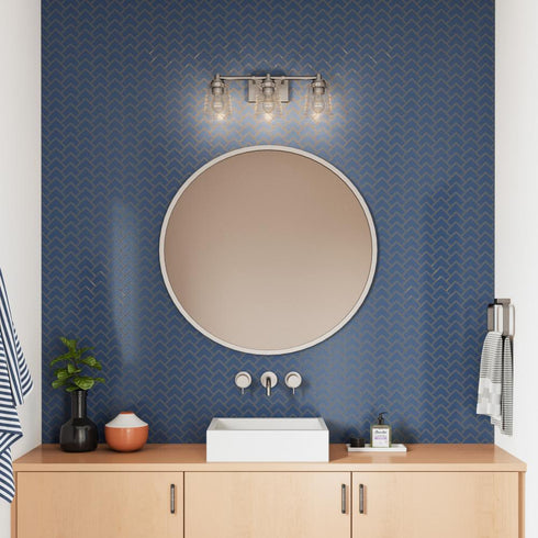 Elk Pulsate 21.5 Inch Wide 3 Light Vanity Light in Satin Nickel Model: 67962/3