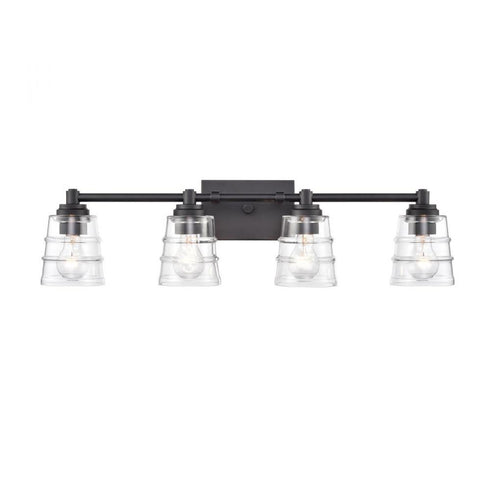 Elk Pulsate 30.25 Inch Wide 4 Light Vanity Light in Matte Black Model: 67983/4