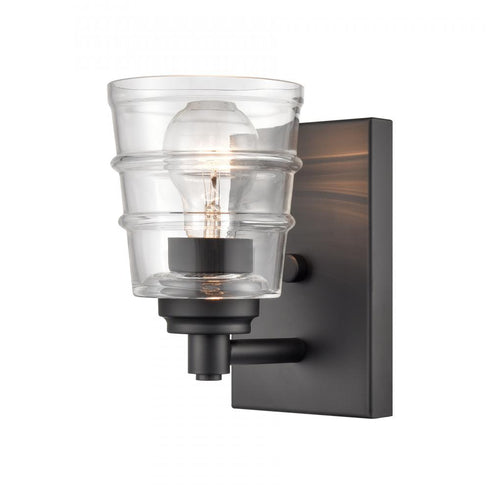 Elk Pulsate 4.5 Inch Wide 1 Light Vanity Light in Matte Black Model: 67980/1