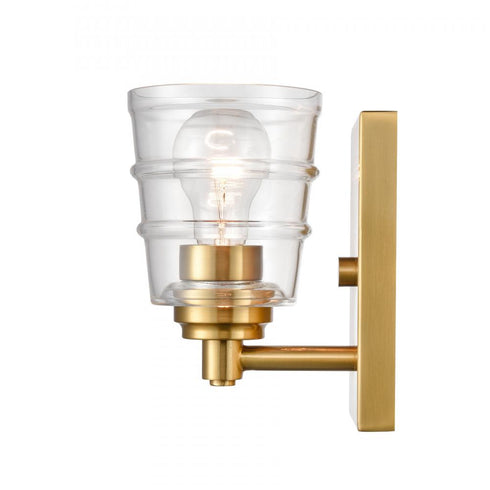 Elk Pulsate 4.5 Inch Wide 1 Light Vanity Light in Satin Brass Model: 67970/1