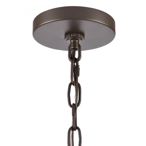 Elk Quinn 24 Inch Wide 5 Light Chandelier in Old Bronze Model: EC89687/5