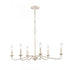 Elk Quinn 30 Inch Wide 6 Light Chandelier in Antique White Model: EC89688/6