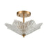 Elk Radiance SEMI FLUSH MOUNT in Satin Brass Finish Model: 60164/3