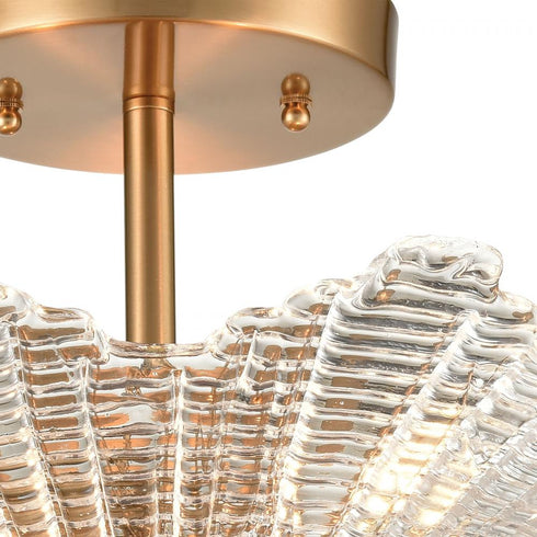Elk Radiance SEMI FLUSH MOUNT in Satin Brass Finish Model: 60164/3