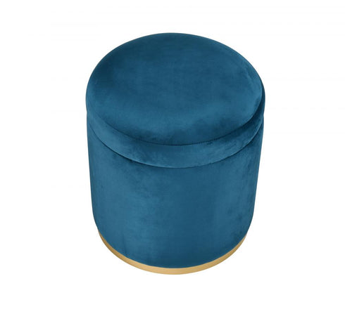 Elk Raina BENCH OTTOMAN in Dark Blue Finish Model: S0035-9180