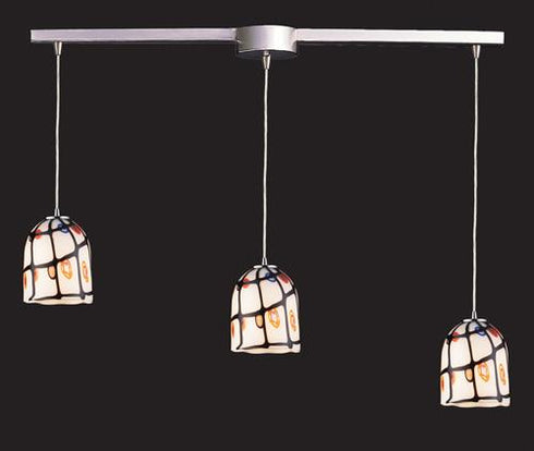 Elk Rapture Inch Wide 3 Light Multi Pendant in Cream Finish Model: 543-3L-IV