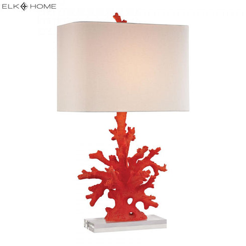 Elk Red Coral TABLE LAMP in Red Finish Model: D2493